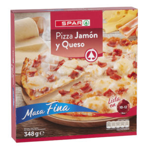 PIZZA JAMÓN Y QUESO SPAR 348 GRS.