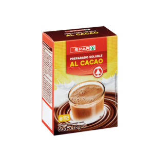 PREPARADO SOLUBLE AL CACAO EN POLVO SPAR MONODOSIS 6 UDS. 18 GRS.