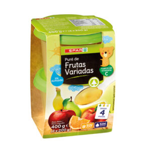 PURÉ DE FRUTAS VARIADAS SPAR 200 GRS. 2 UND.