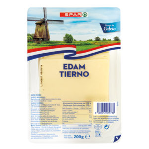 QUESO EDAM TIERNO SPAR LONCHAS 200 GRS.