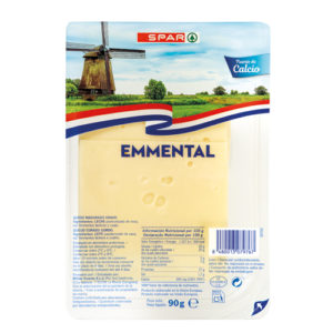 QUESO EMMENTAL SPAR LONCHAS 90 GRS.