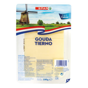 QUESO GOUDA TIERNO SPAR LONCHAS 100 GRS.