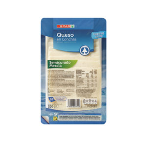 QUESO SEMICURADO MEZCLA SPAR LONCHAS 200 GRS.