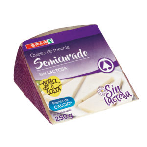 QUESO SEMICURADO MEZCLA SIN LACTOSA SPAR 250 GRS.