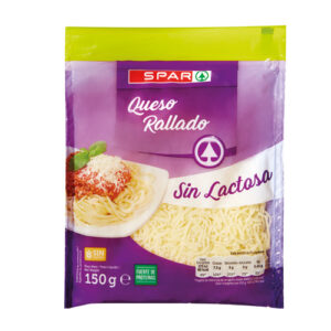 QUESO RALLADO SIN LACTOSA SPAR 150 GRS.