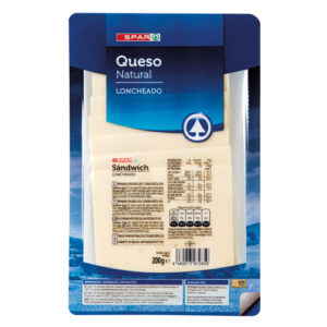 QUESO NATURAL SANDWICH SPAR LONCHAS 200 GRS.