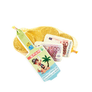 RED DE MONEDAS-BILLETES CHOCOLATE CON LECHE SPAR 80 GRS.