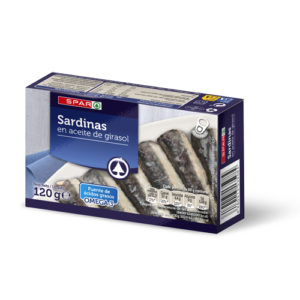 SARDINAS EN ACEITE DE GIRASOL SPAR 120 GRS. P.N.