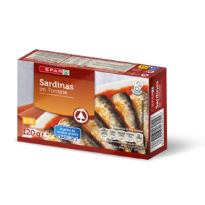 SARDINAS EN TOMATE SPAR 120 GRS. P.N.
