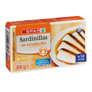 SARDINILLAS EN ESCABECHE SPAR 88 GRS. P.N.