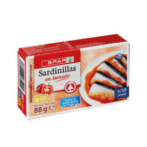SARDINILLAS EN TOMATE SPAR 88 GRS. P.N.