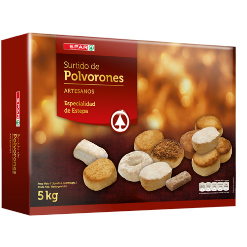 POLVORONES SURTIDOS ARTESANOS SPAR ESTUCHE 5 KG.