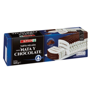 TARTA HELADA NATA Y CHOCOLATE SPAR 525 gr.