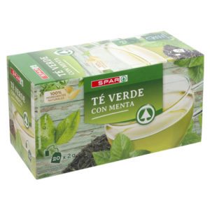 TÉ VERDE CON MENTA SPAR 20 BOLSITAS