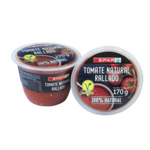 TOMATE NATURAL RALLADO SPAR 170 GRS.