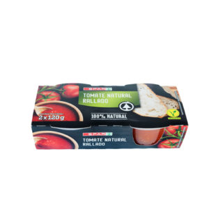 TOMATE NATURAL RALLADO SPAR 120 GRS. PACK-2