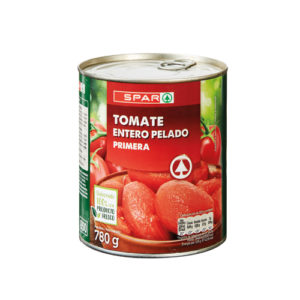 TOMATE ENTERO PELADO SPAR 780 GRS. P.N.