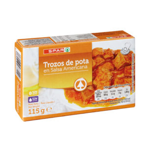 TROZOS DE POTA EN SALSA AMERICANA 115 GRS. P.N.