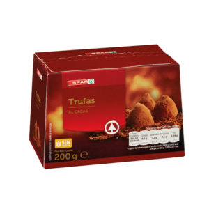 TRUFAS AL CACAO SPAR ESTUCHE 200 GRS.