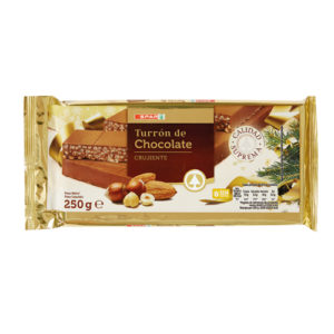 TURRÓN DE CHOCOLATE CRUJIENTE SPAR 250 GRS.