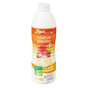 YOGUR LÍQUIDO YUGUI SPAR CON FRESA Y PLÁTANO 1 KG.