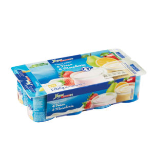 YOGUR YUGUI SPAR SABOR FRESA Y SABOR MACEDONIA 125 GRS PACK-8 (4 UDS. FRESA Y 4 UDS. MACEDONIA)