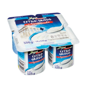 YOGUR YUGUI SPAR ESTILO GRIEGO NATURAL AZUCARADO 125 GRS PACK-4