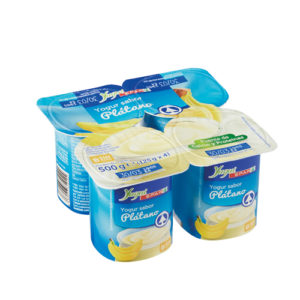 YOGUR YUGUI SPAR SABOR PLÁTANO 125 GRS PACK-4