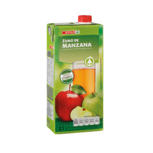 ZUMO DE MANZANA SPAR BRIK 1 L.